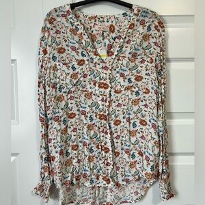 NWT Per Se Fall Floral Blouse